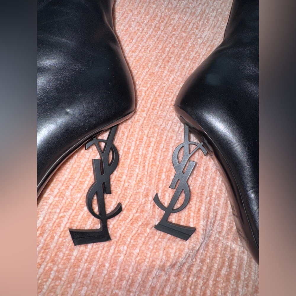 Saint Laurent Ysl Heeled Boots View 4